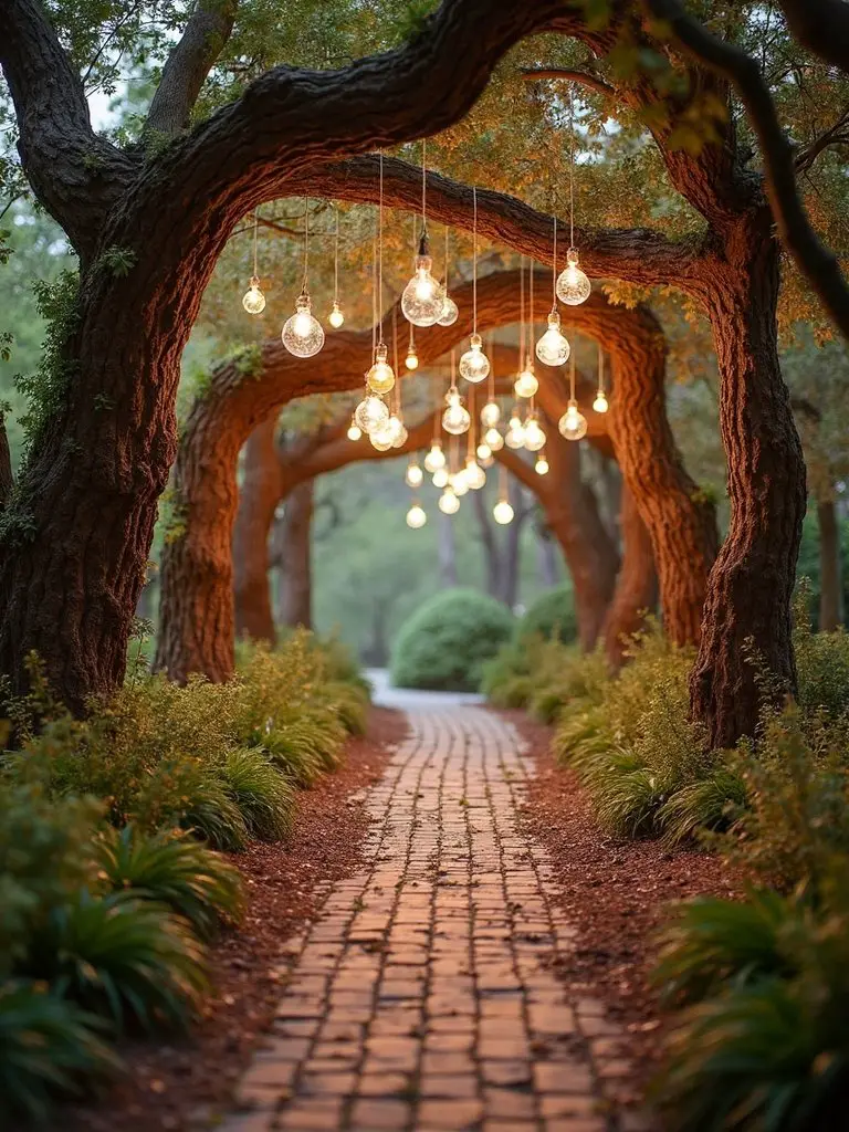 enchanting woodland fairy light tunnel