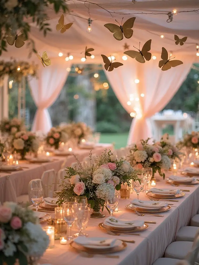 ethereal butterfly release wedding ceremony
