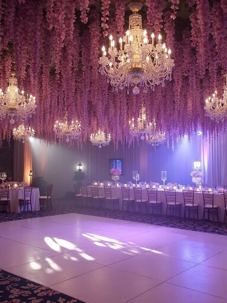 ethereal garden dance floor canopy