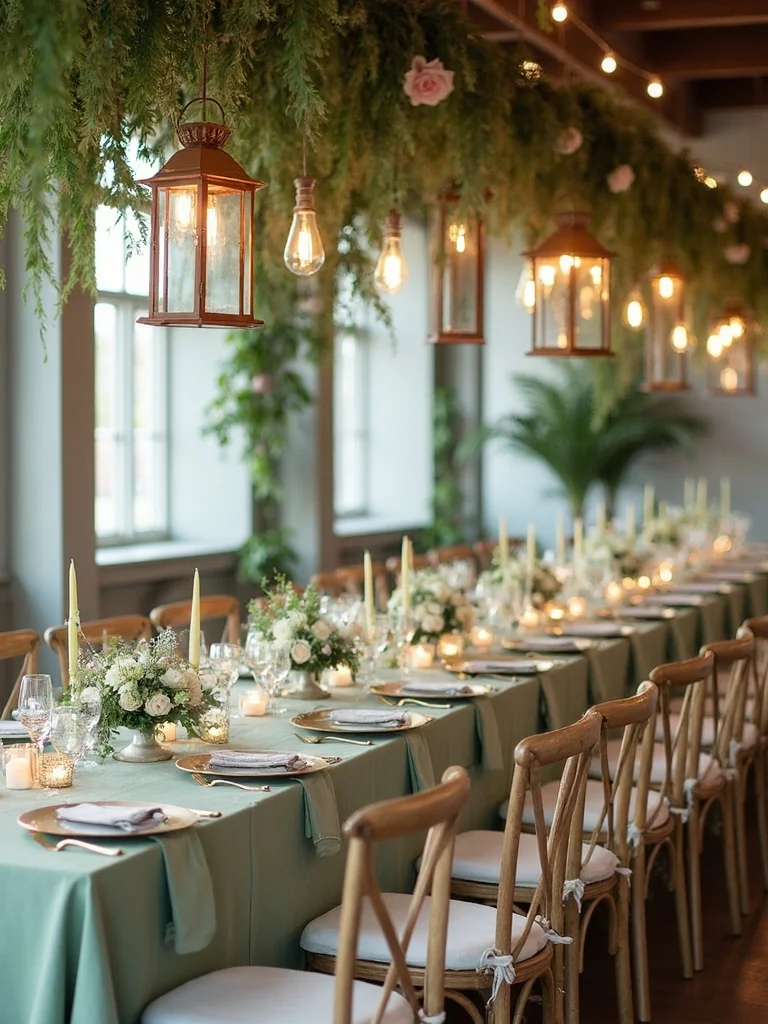 ethereal lighting and greenery