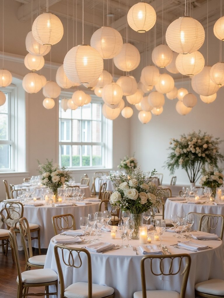 ethereal romantic paper lantern displays