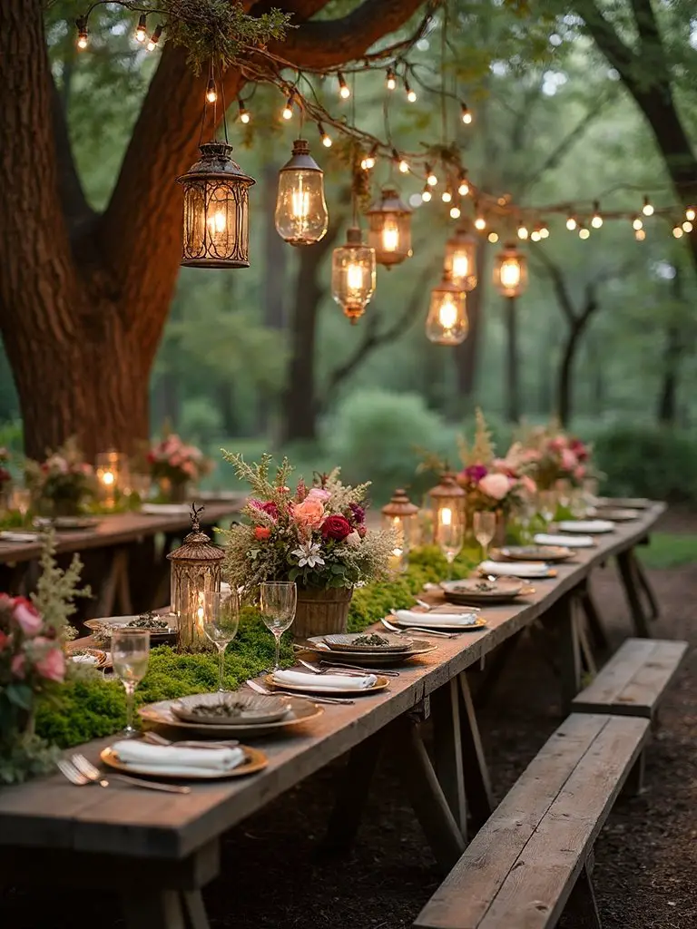 ethereal woodland enchantment through lighting