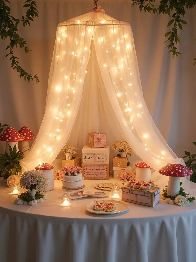 fairy themed gift display setup