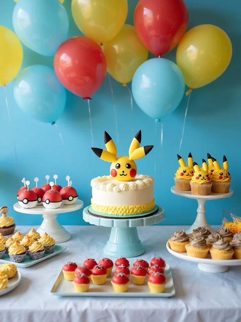 fanciful pok mon dessert display