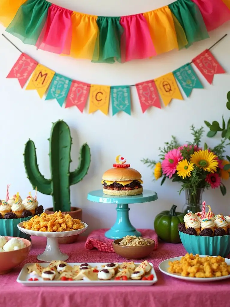 festive mexican dessert station