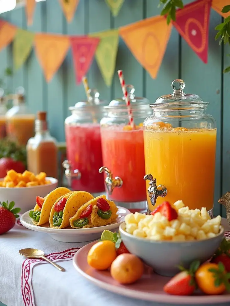 festive mocktail drink station
