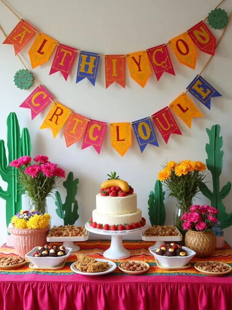 fiesta themed baby shower decorations