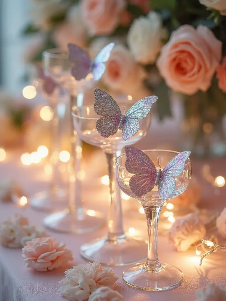 floating butterfly crystal displays