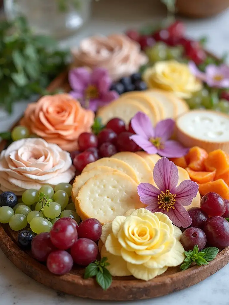 floral charcuterie board inspiration