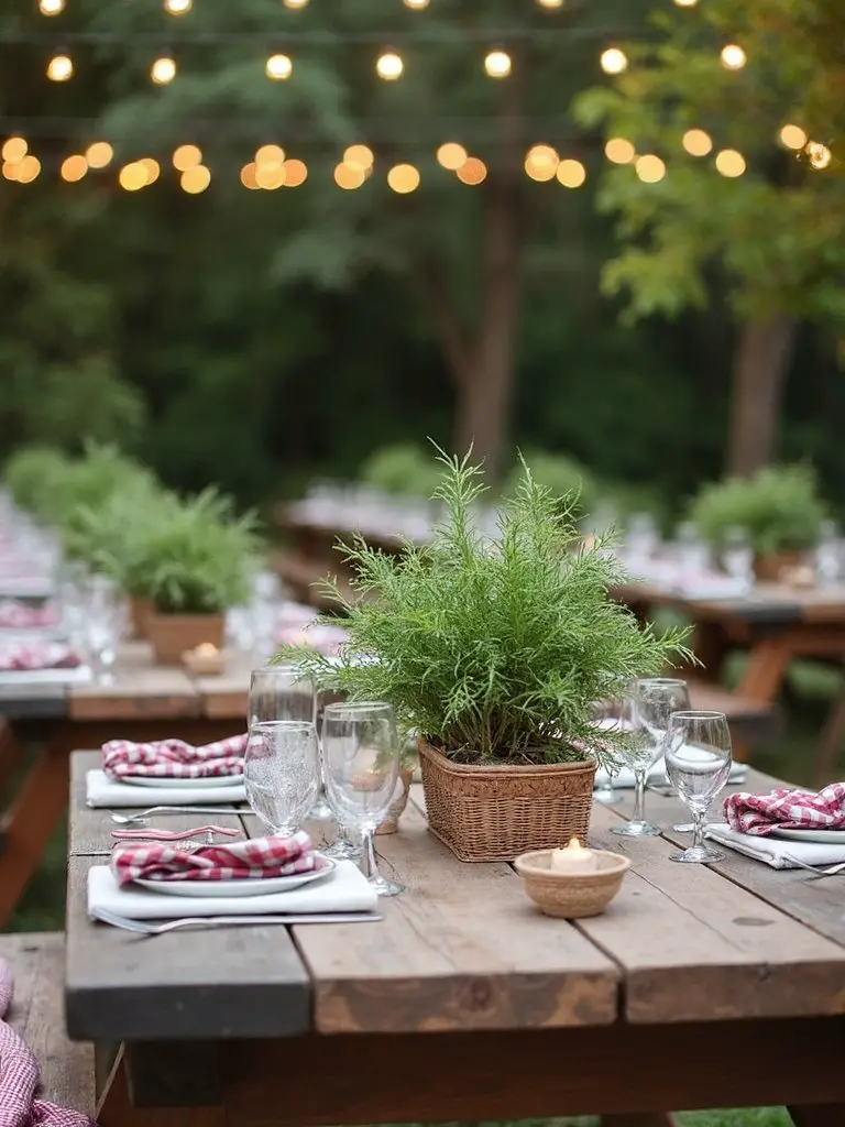 fragrant herb garden table accents