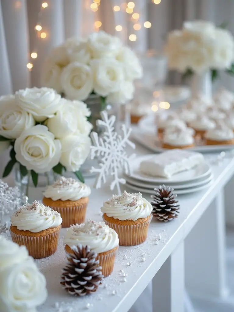 frosted pine cone decor