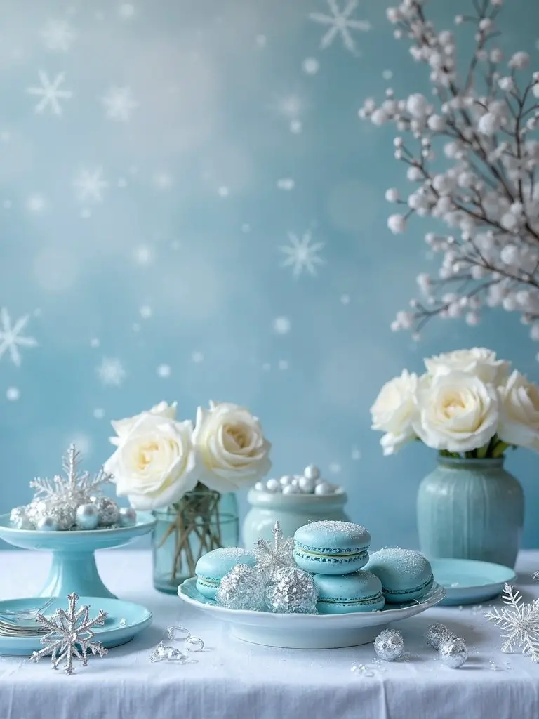 frosty blue winter favors