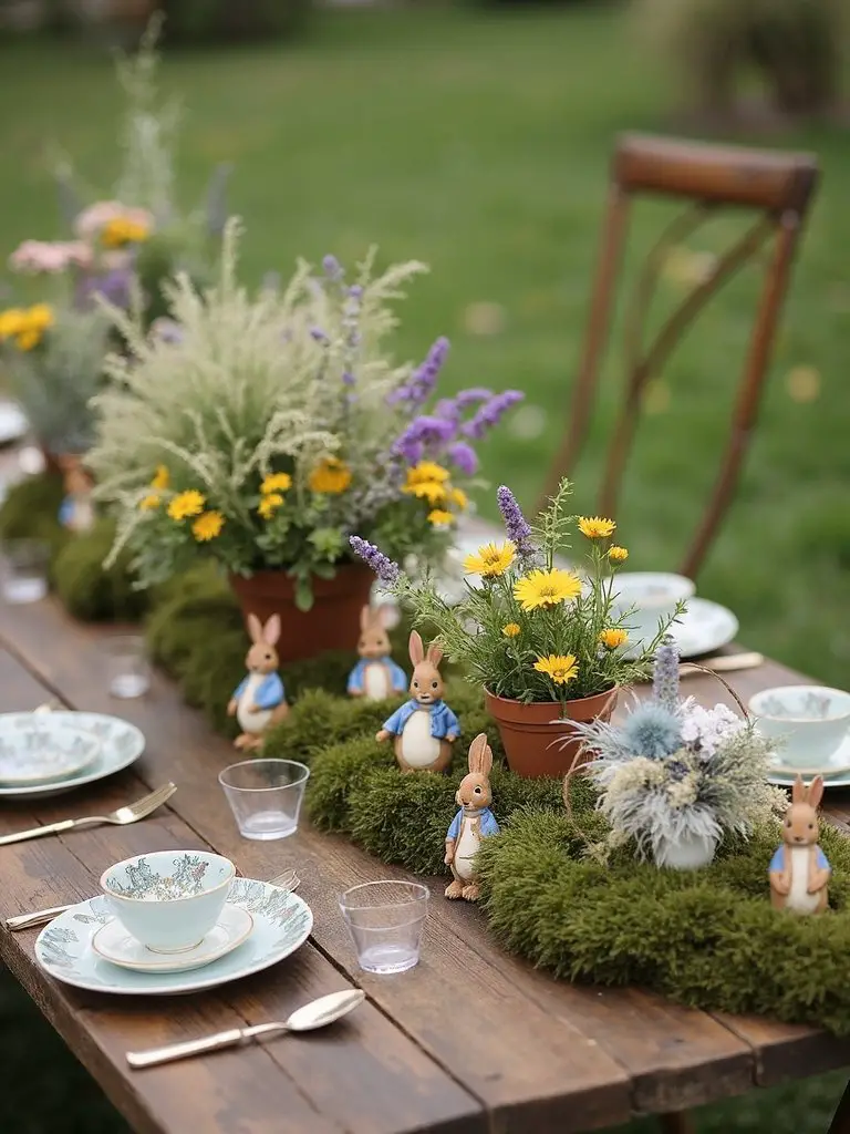 garden inspired centerpiece arrangements