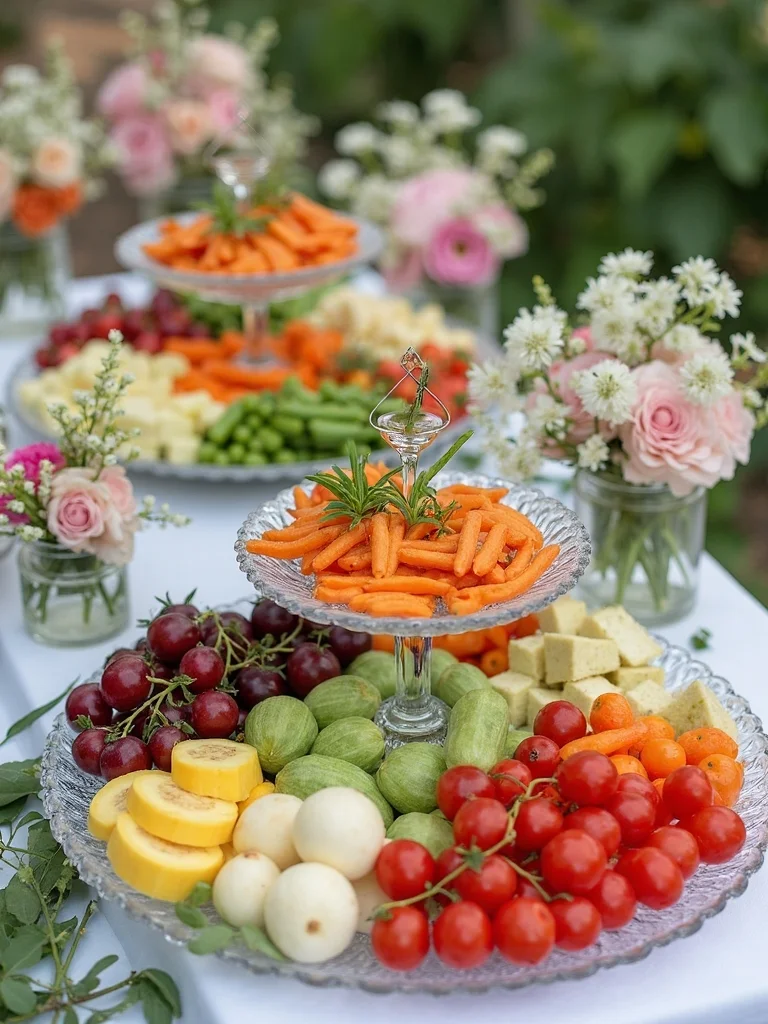 garden inspired vegetable display