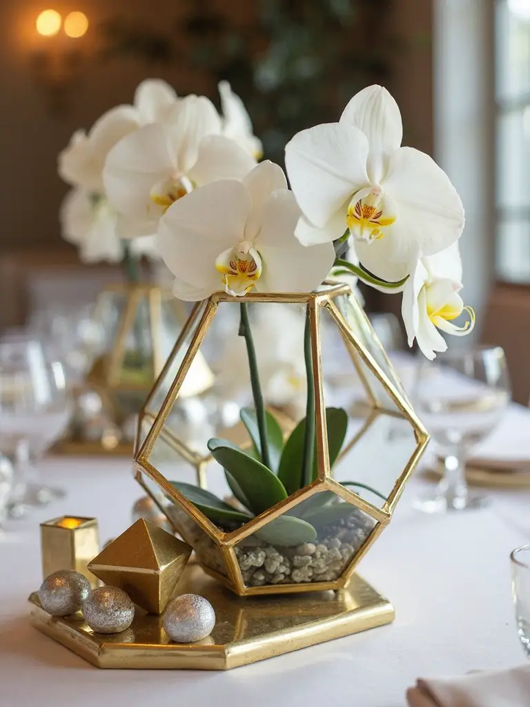 geometric art deco wedding decor
