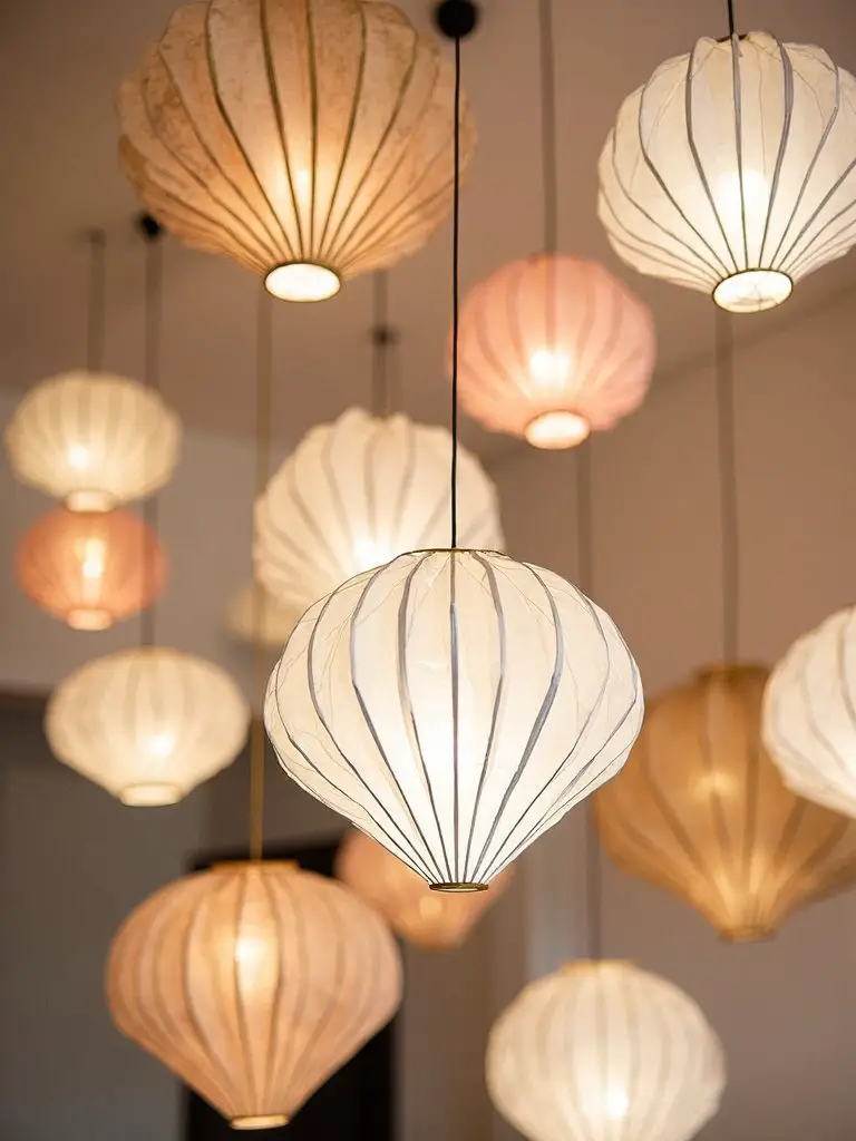 geometric lantern patterns dimensional guiding warm