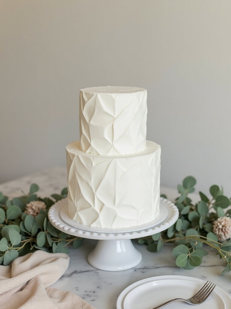 geometric minimalist sophisticated wedding cakes