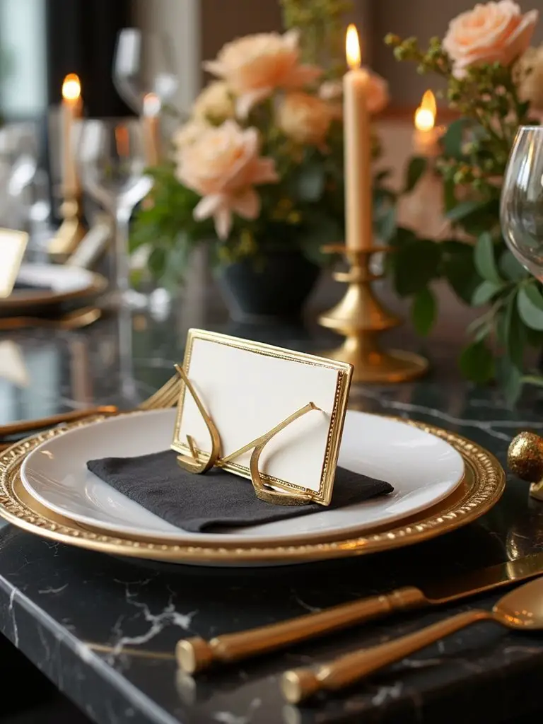 geometric sophisticated place card holders