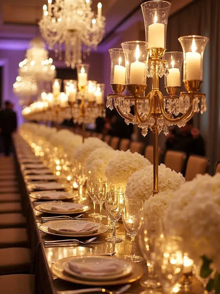 graceful banquet style seating for large parties