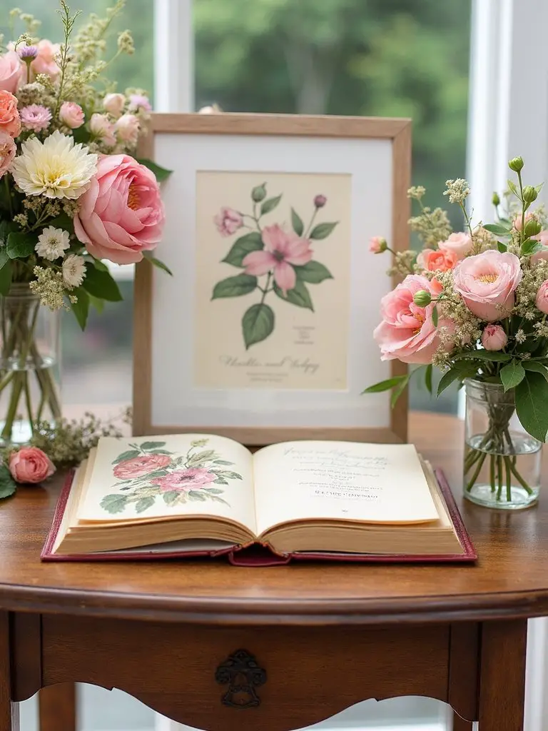 guest book flower garden