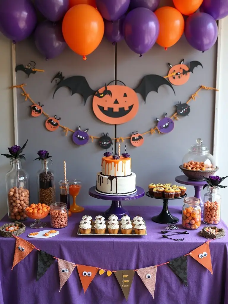 halloween candy bar setup