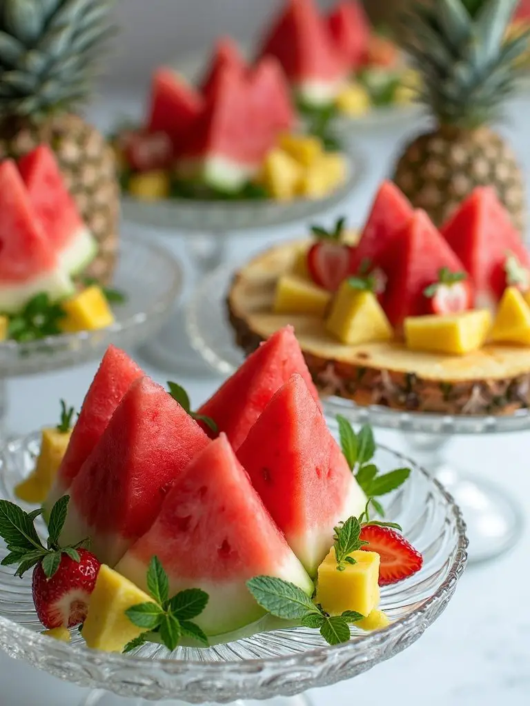 heart shaped fruit arrangement