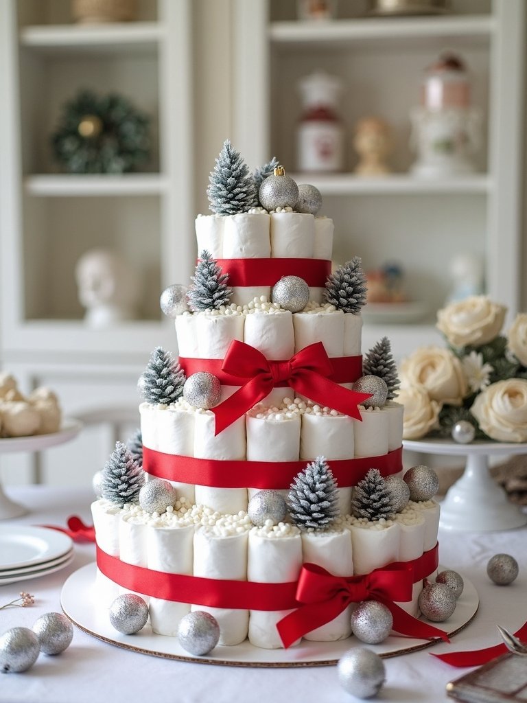 holiday themed diaper cakes