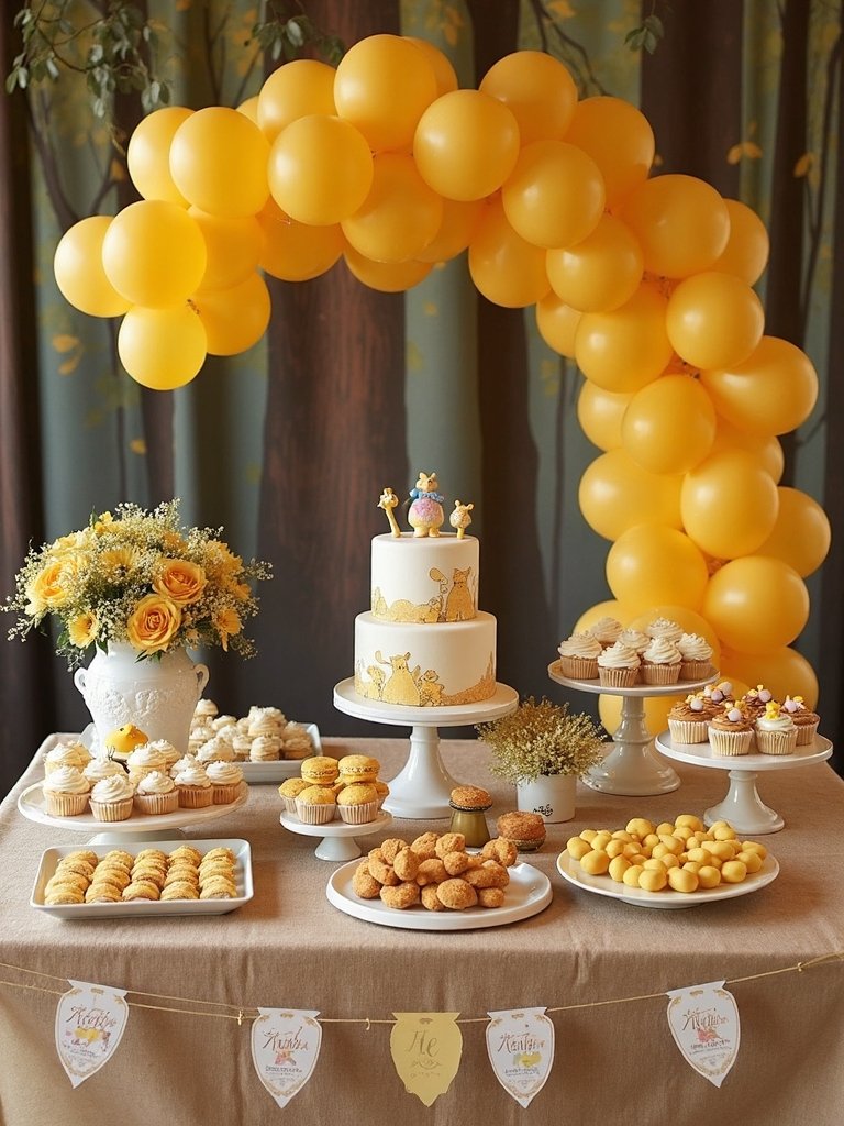 honey themed dessert display