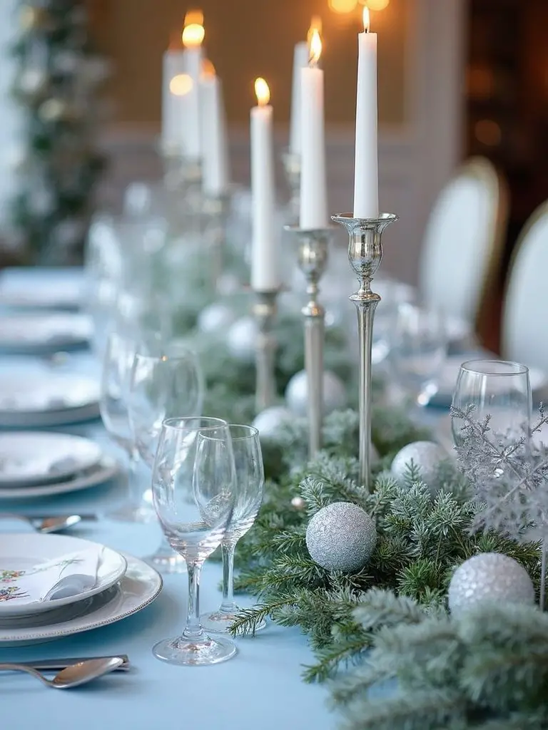 icy ethereal sparkling winter centerpieces
