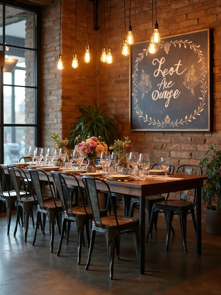 industrial chic seating display