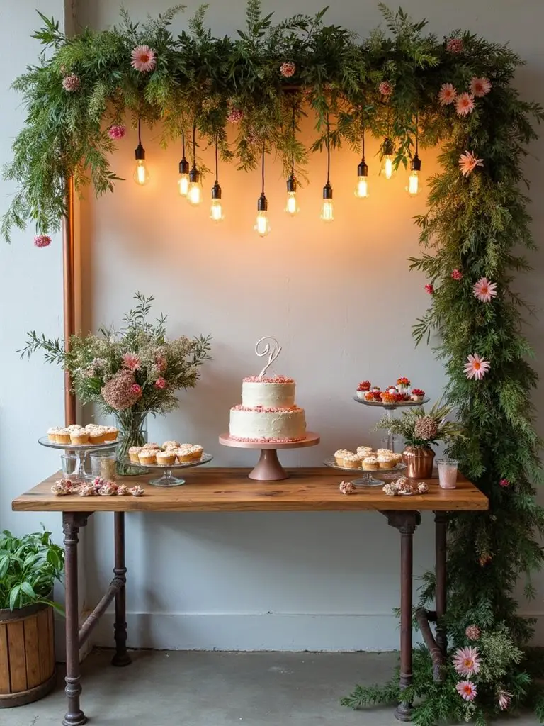 industrial elegant customizable ceremony backdrop