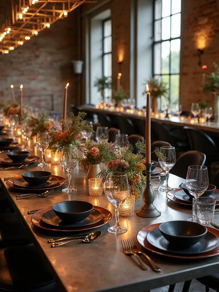 industrial elegant tablescape