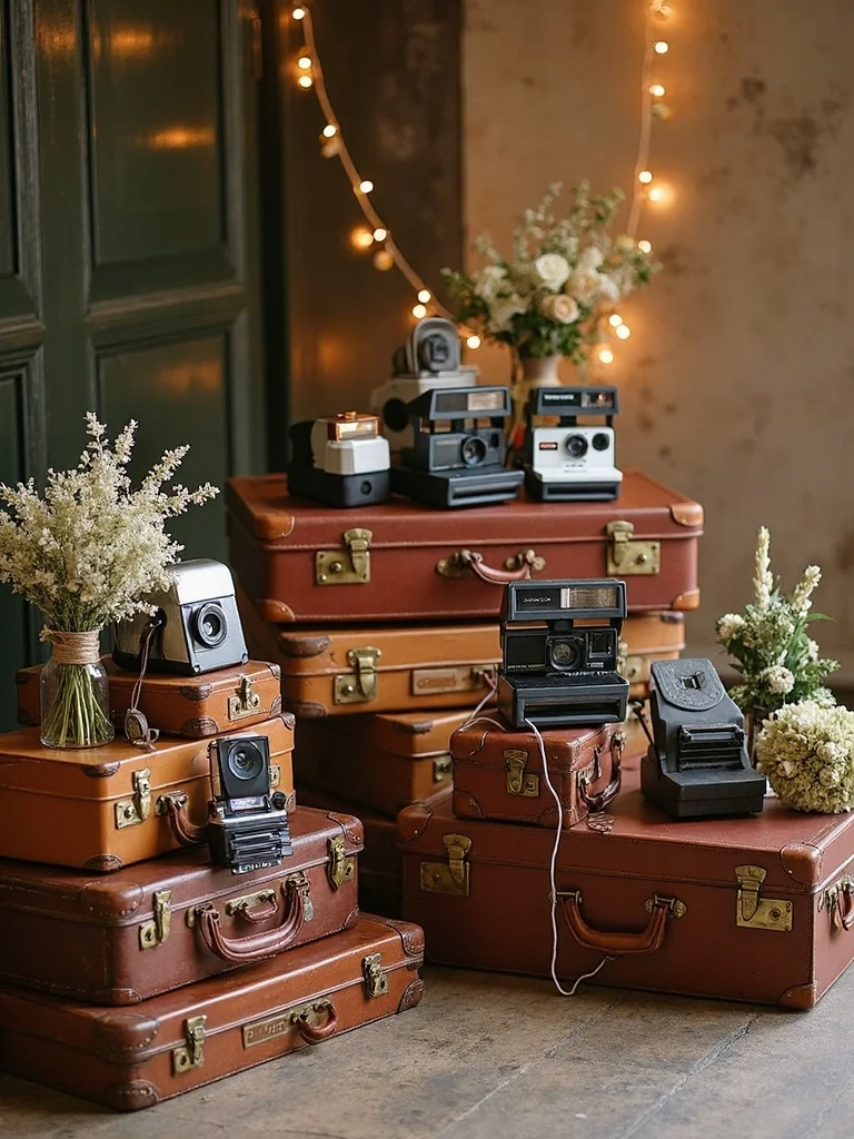 interactive memory making polaroid station