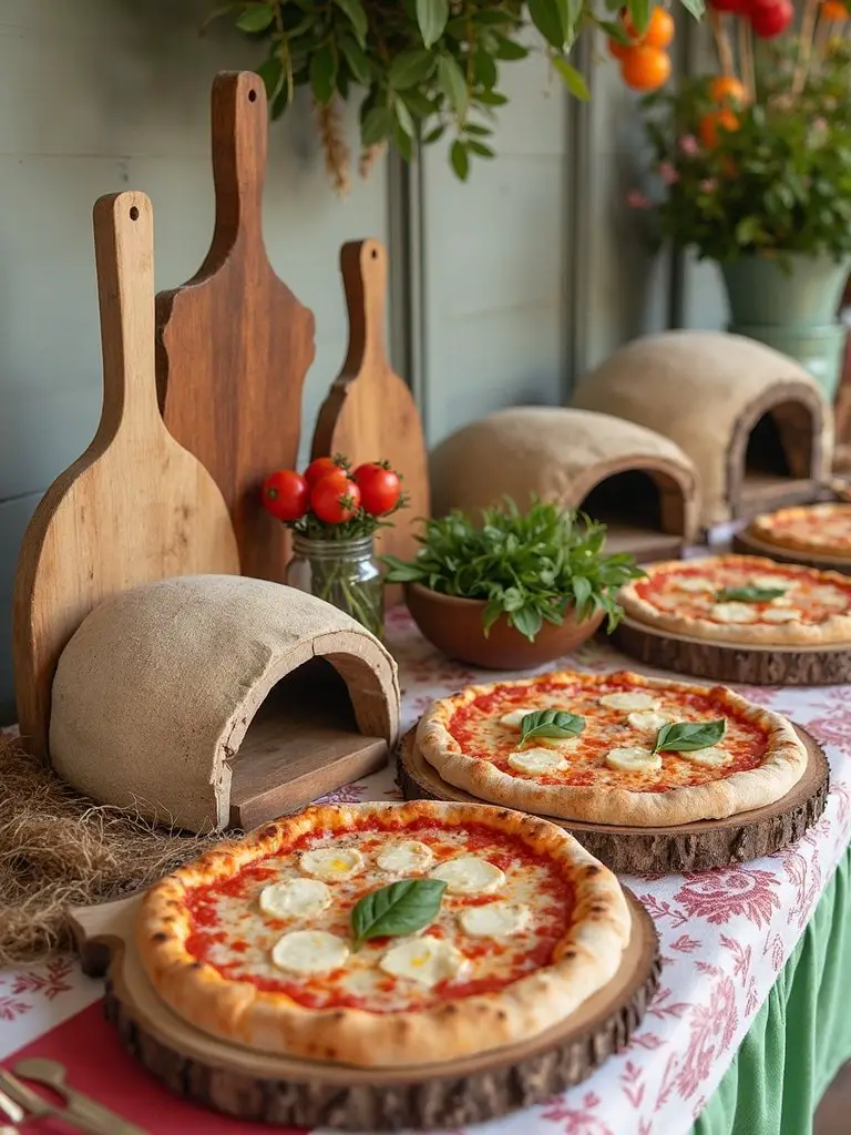 interactive pizza making station