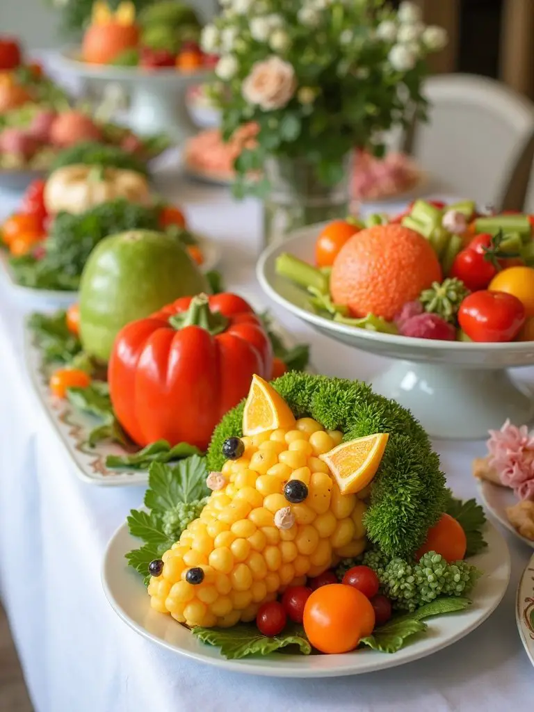 interactive veggie food stations