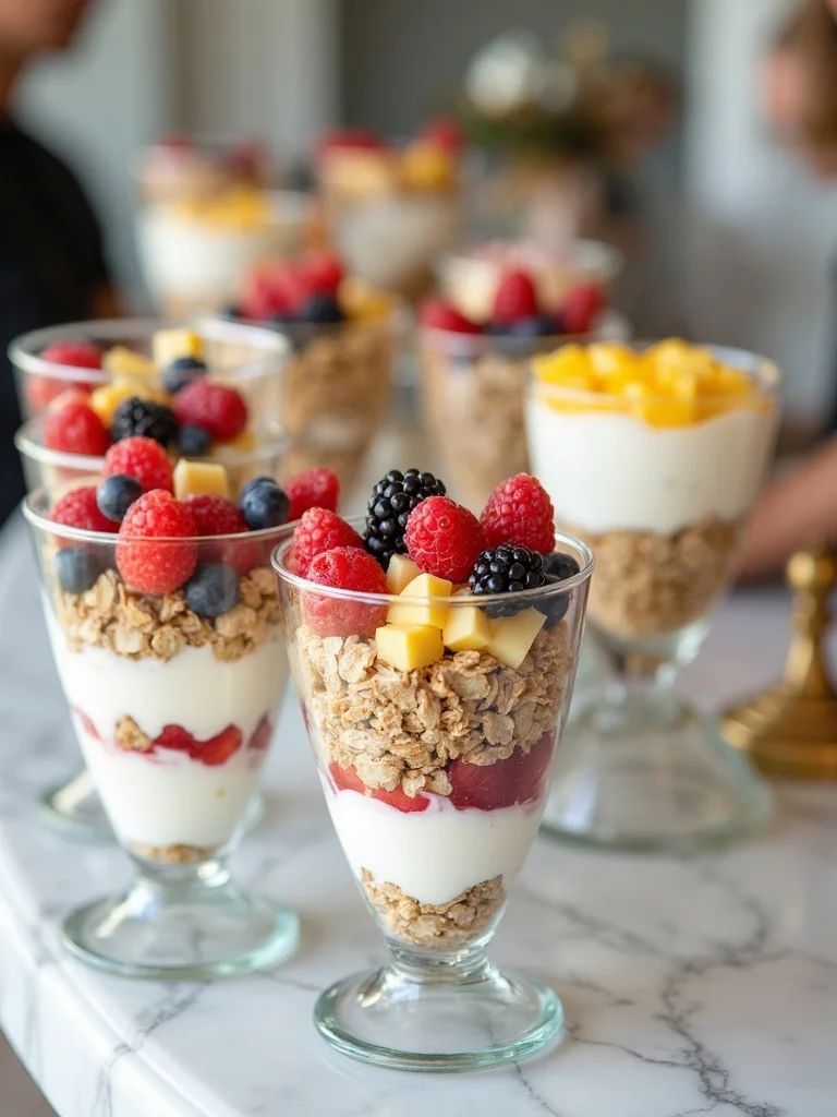 interactive yogurt parfait station