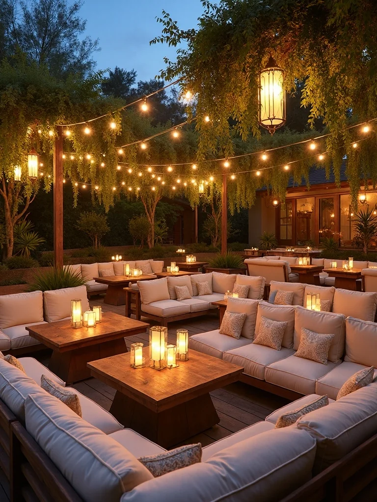 intimate garden lounge ambiance