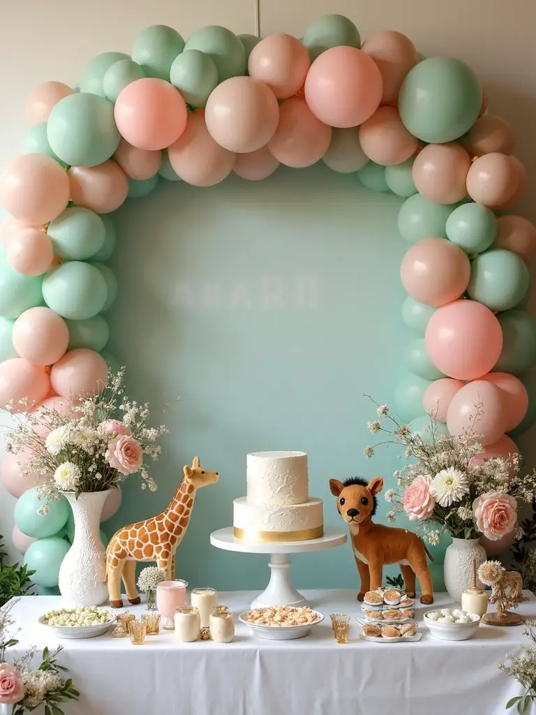 jungle themed baby shower celebration