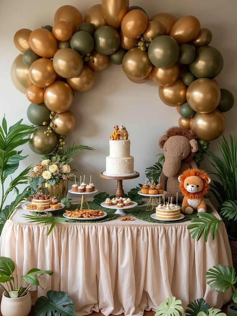 jungle themed baby shower decor