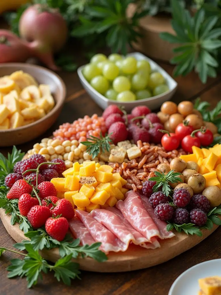 jungle themed charcuterie display