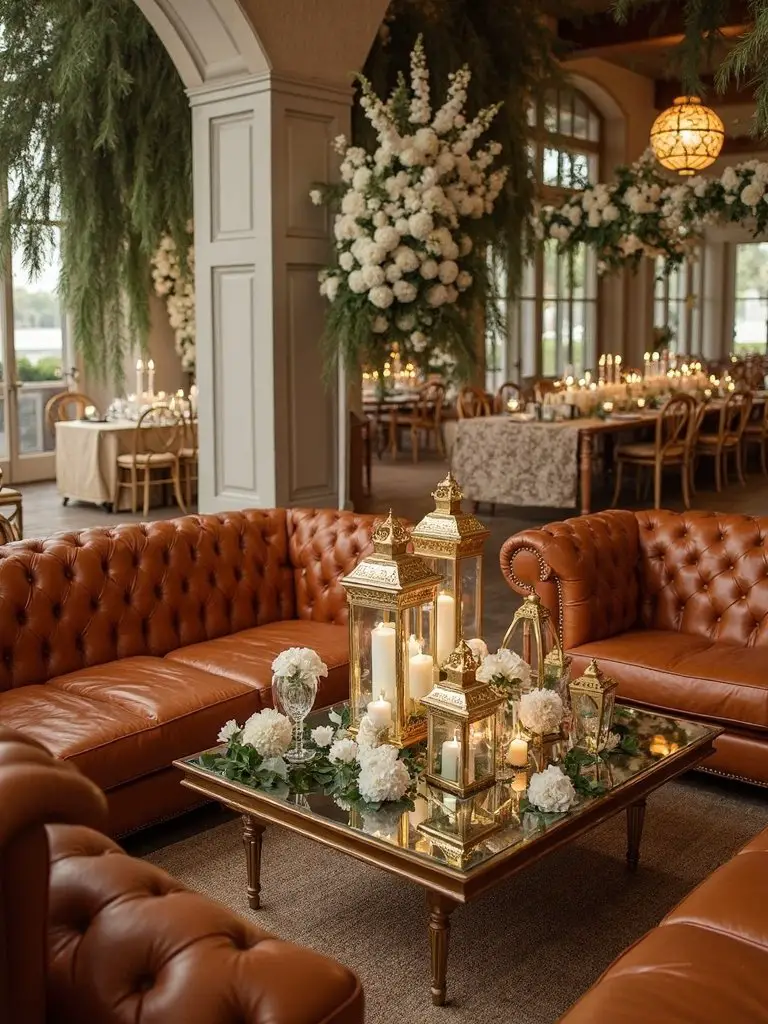 leather accents statement seating luxurious atmosphere