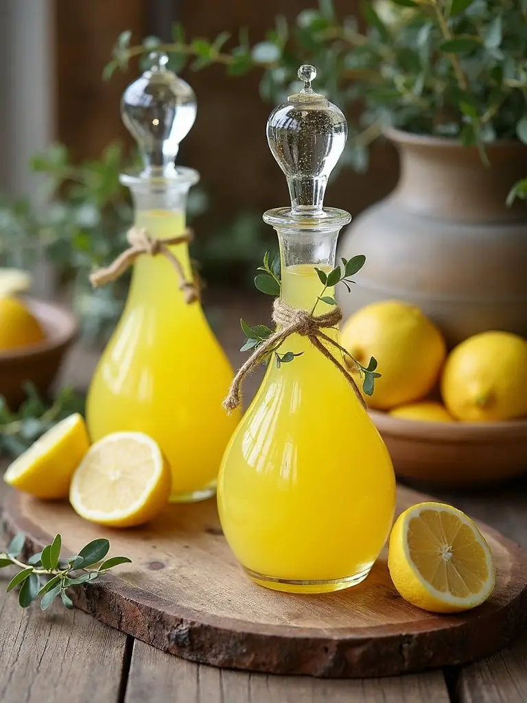 limoncello display for guests