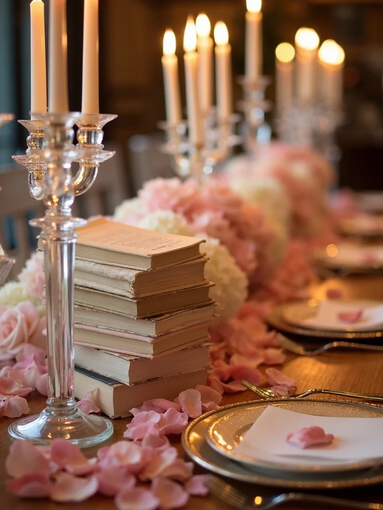 literary themed wedding reception