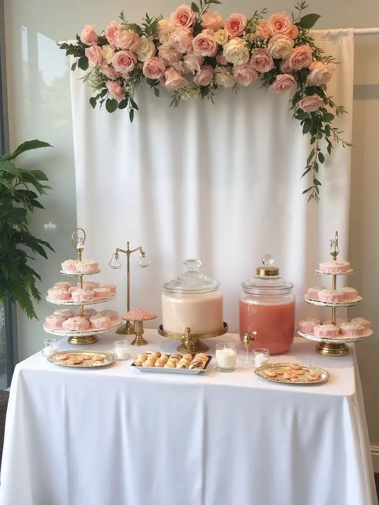 luxurious beverage station setup
