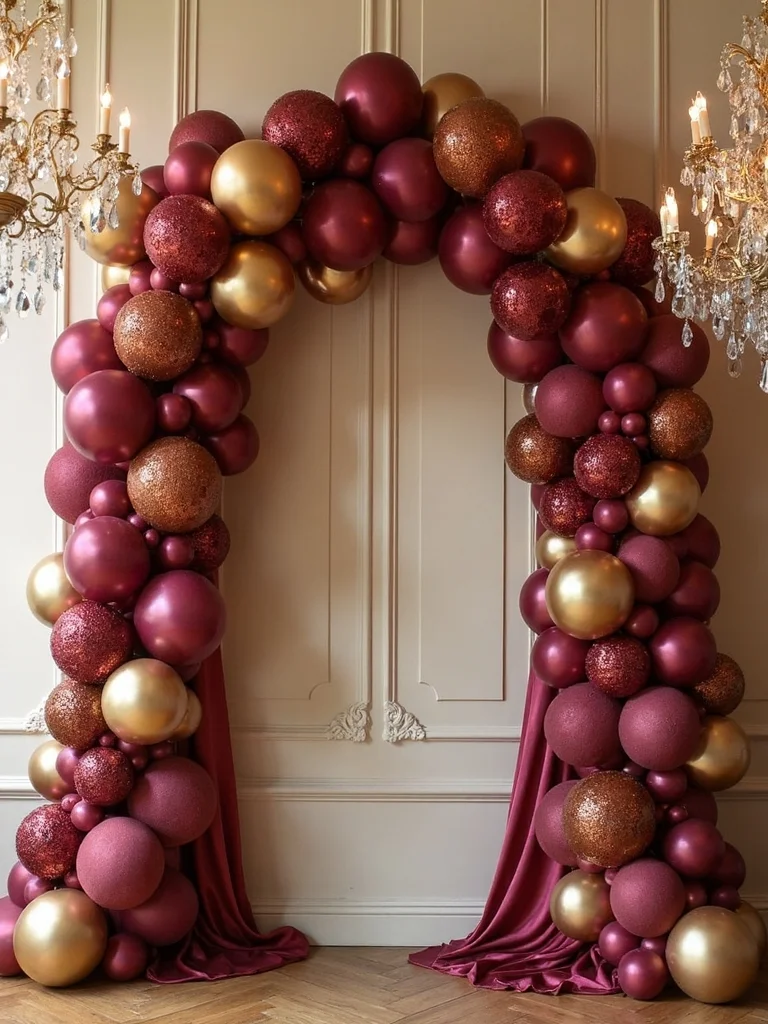 luxurious burgundy floral minimalist