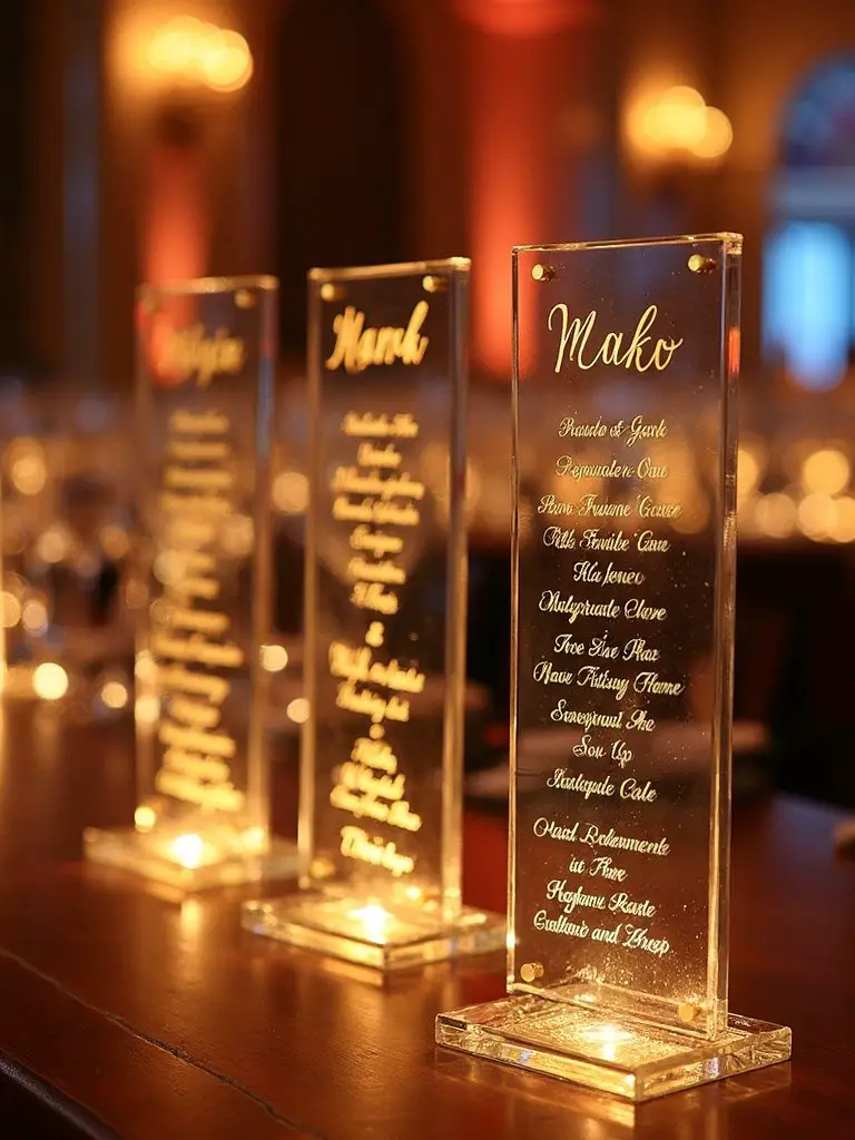 luxurious functional sophisticated bar menu displays