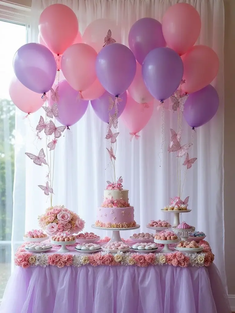 magical butterfly balloon clusters