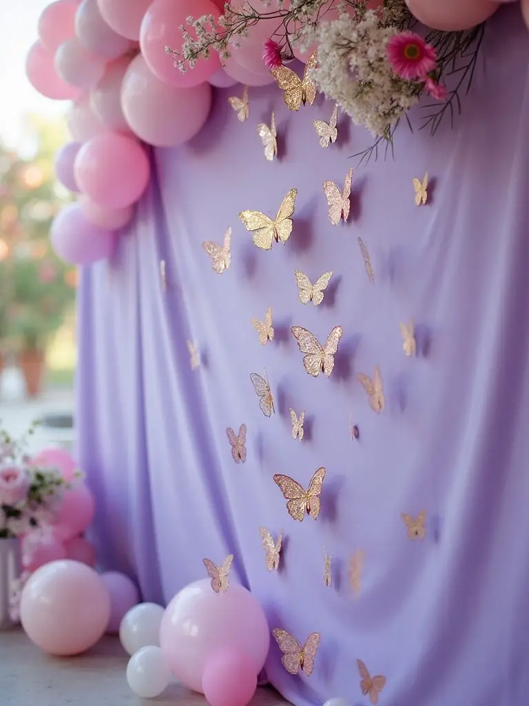 magical butterfly photo backdrop