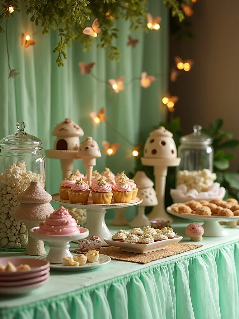 magical fairy themed candy buffet