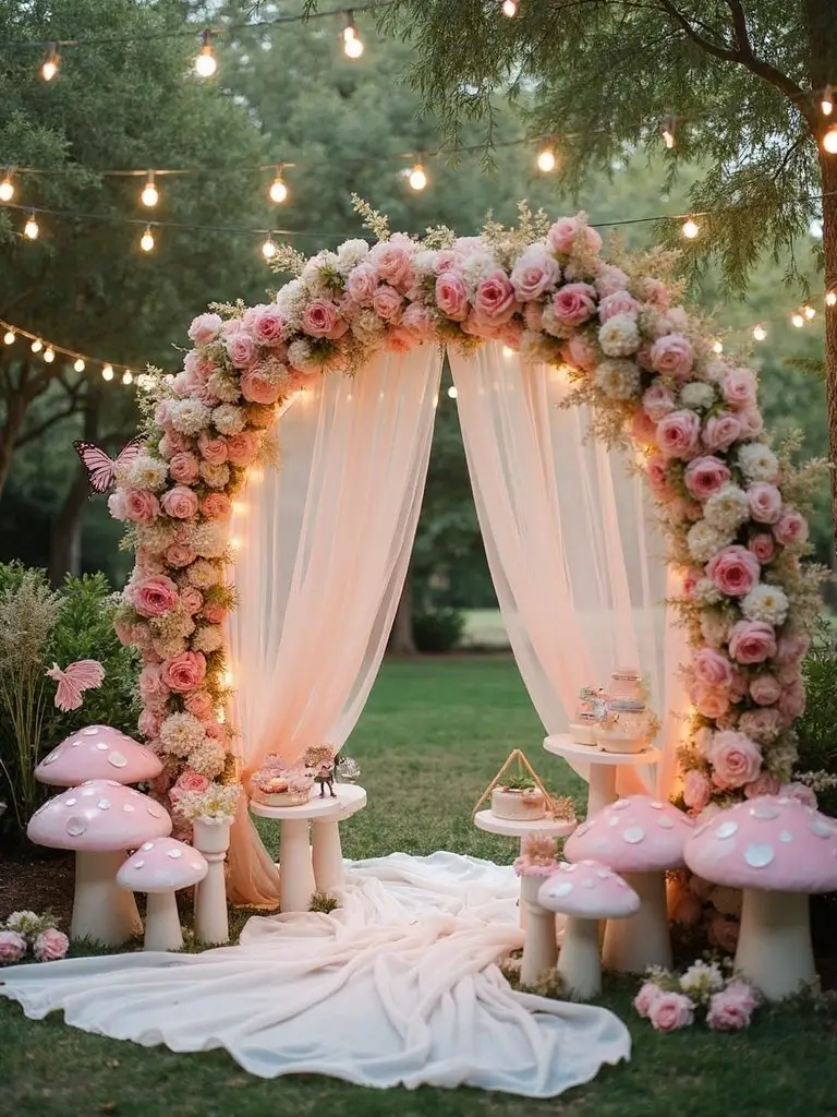 magical garden photo backdrop